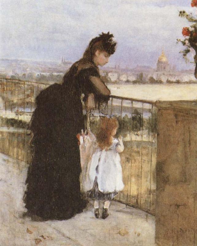 Berthe Morisot On the Balcony Norge oil painting art